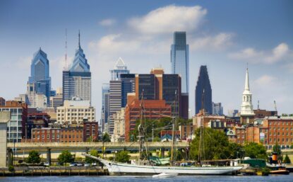 View of Philadelphia from Delaware River